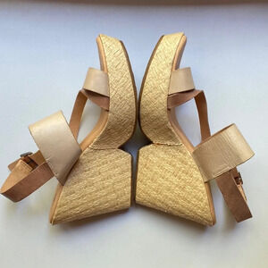 Korks Kork-Ease Leather Wedge Strappy Sandal 10.5 Comfort Jessie Off-white Shoes